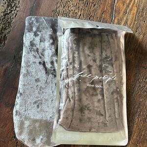 Free People Velvet Socks in brown  and Gray 2 pair
